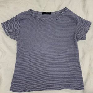 brandy melville blue & white tee